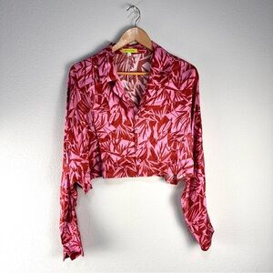 Tell Your Friends Crop Dolman Shirt Sz L